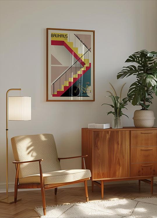 Bauhaus-Gestalt. Rad. Moderne Shape. Wheel. Modern Plakat