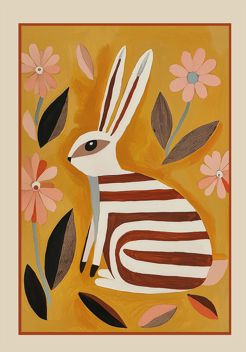 Striped Hare Plakat