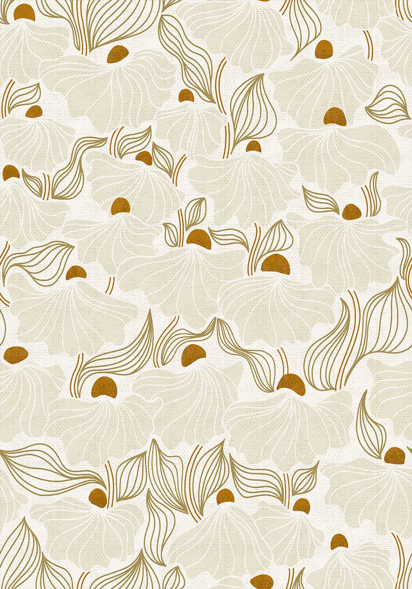 calming essentials Natural flow meadow ivory pattern Plakat