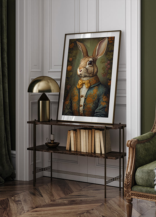 Regal Rabbit Portrait Plakat