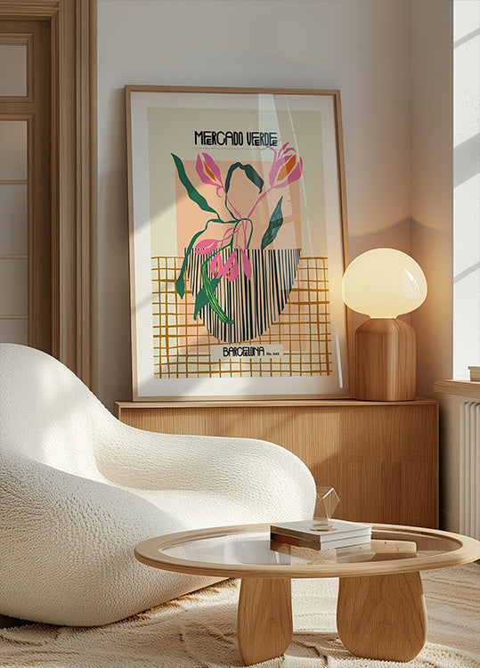 Mercado verde Barcelona Plakat