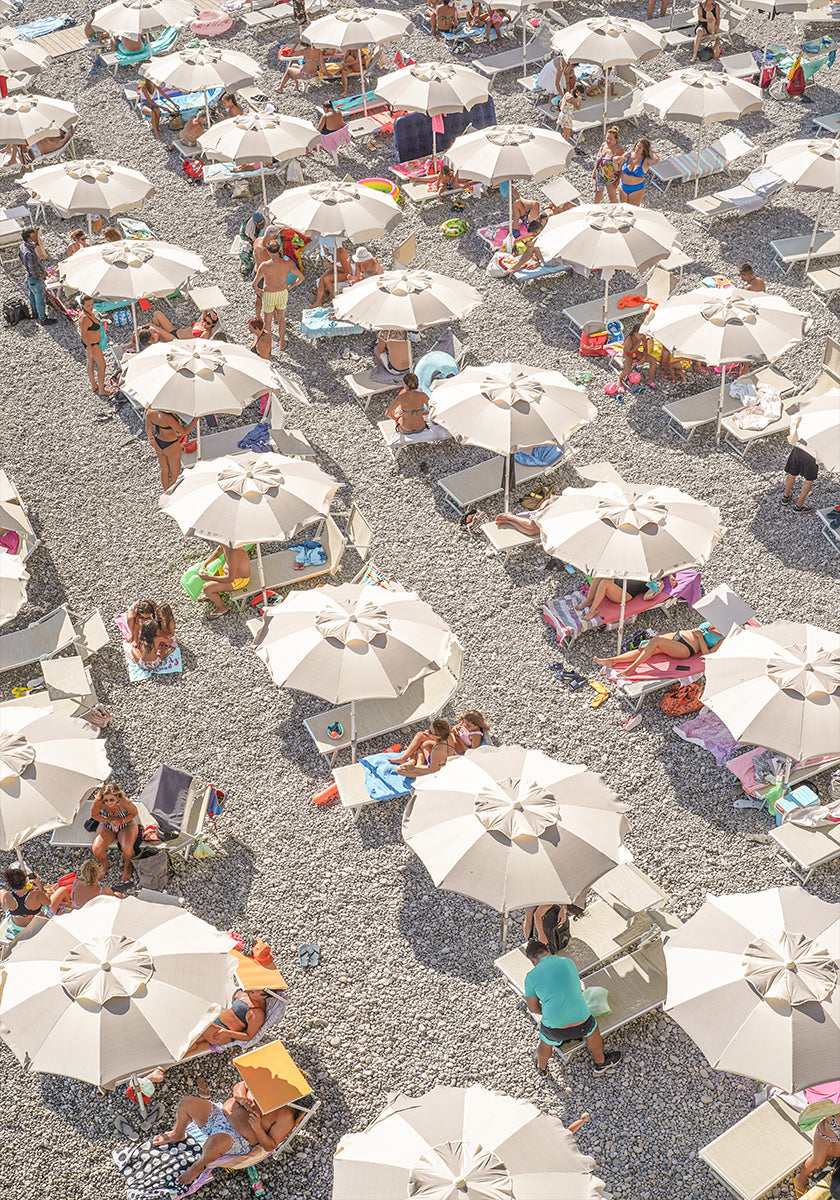 Amalfi Beach Umbrellas Plakat