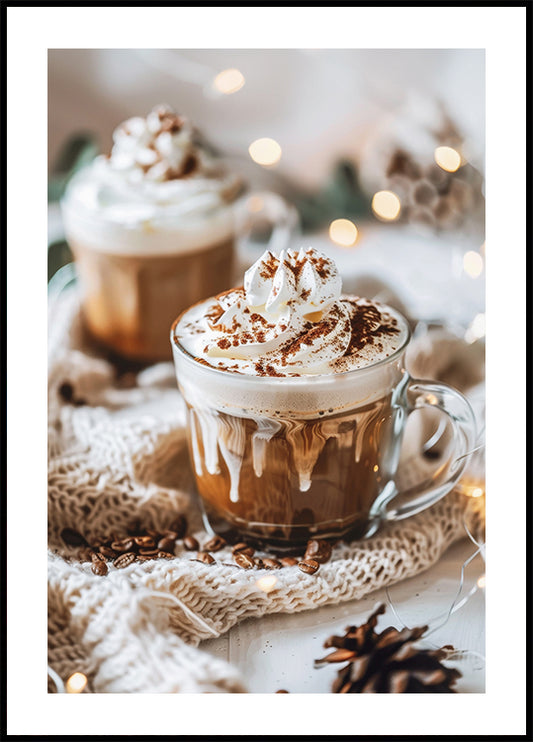 a cup of hot chocolate with whipped cream on top