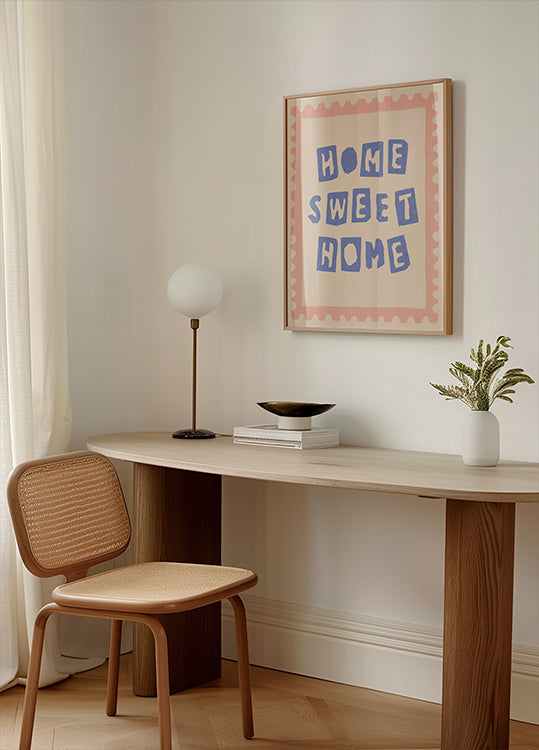 Home Sweet Home Typography Plakat