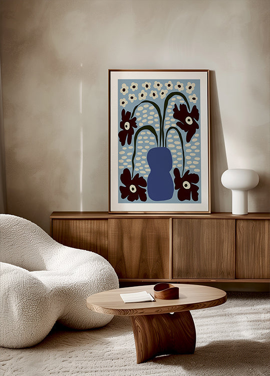 Dropping orange fern Plakat