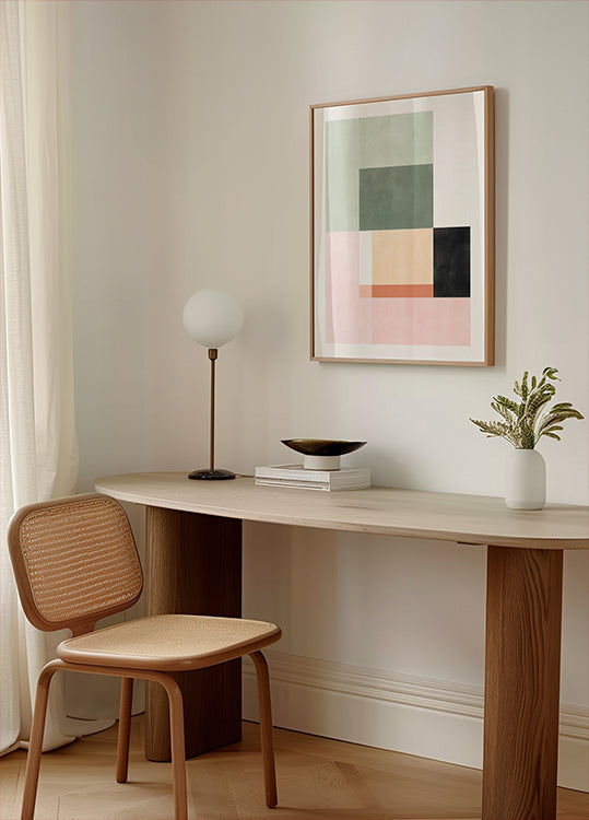 Abstract Composition With Geometric Shapes Plakat