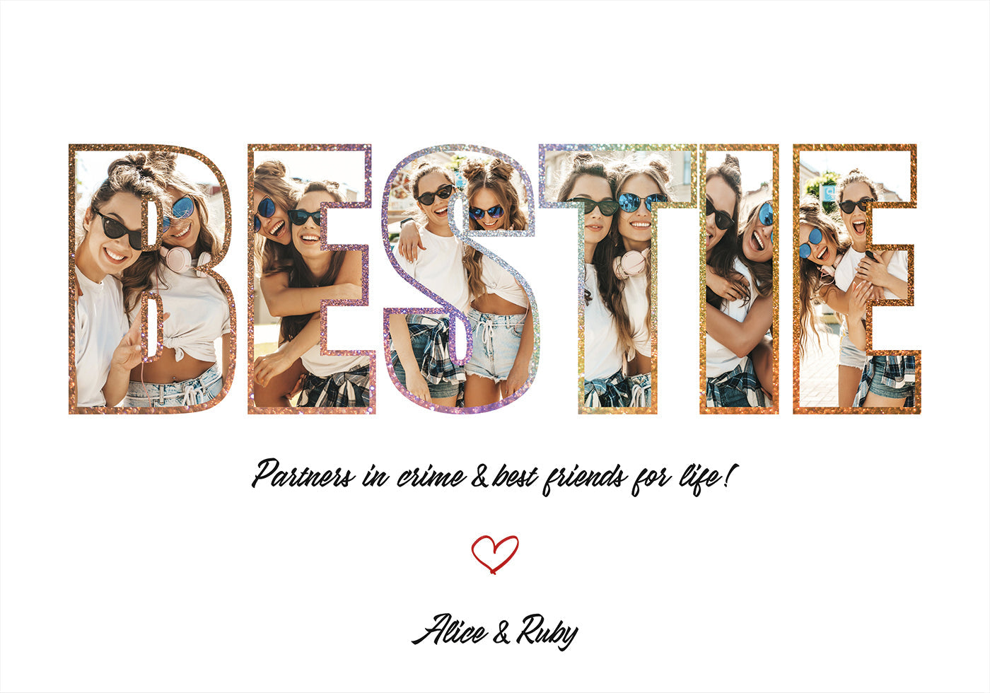 Bestie Photo Collage Personal Plakat