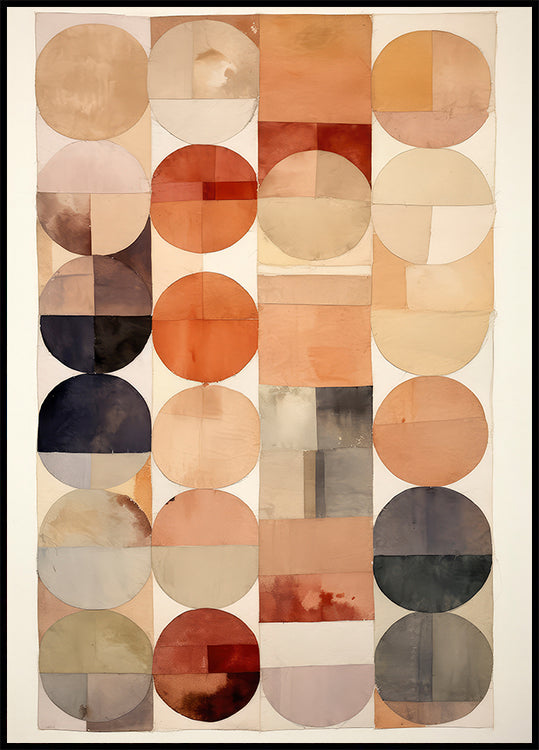 Earthy Geometric Flow Plakat