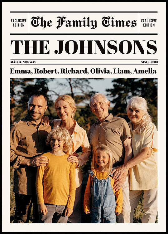 Newspaper Photo Personal Plakat