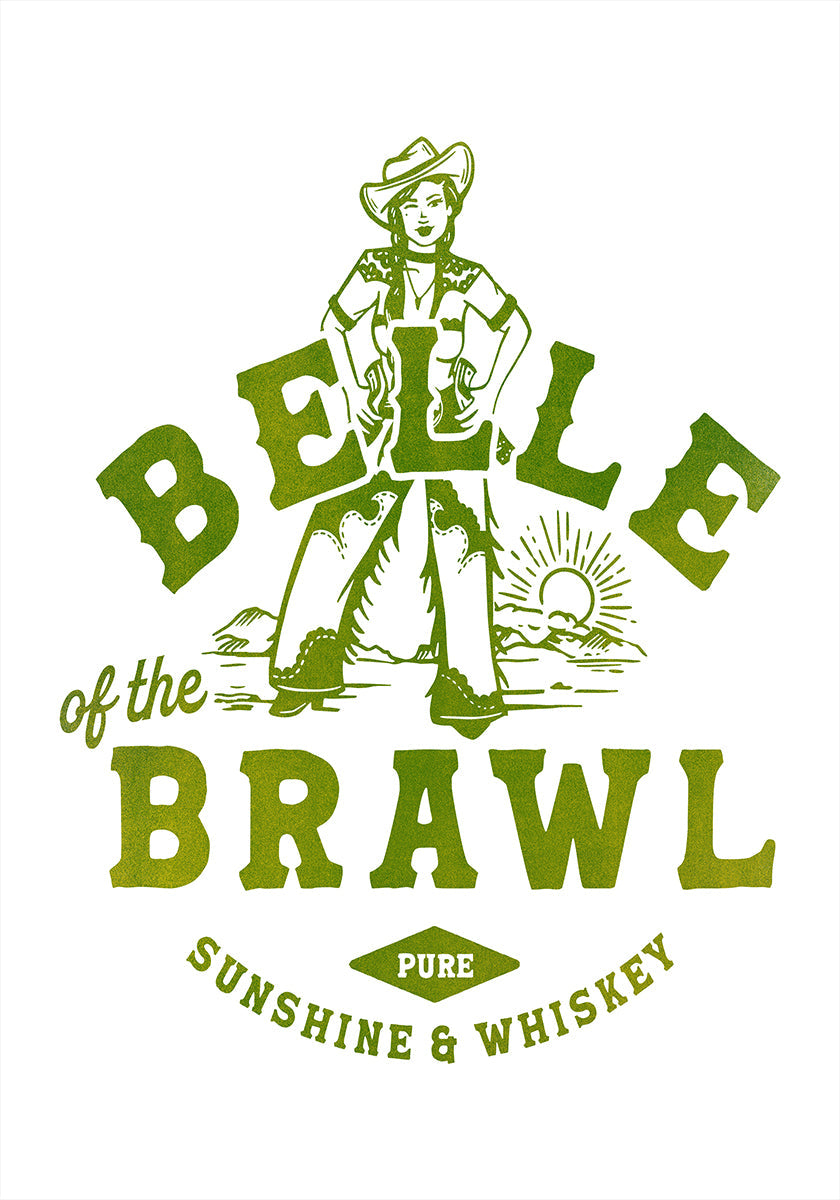 Belle Of The Brawl Cowgirl Wall Art Plakat