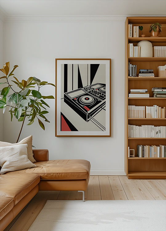 DJ Mixer - Bauhaus Style Plakat