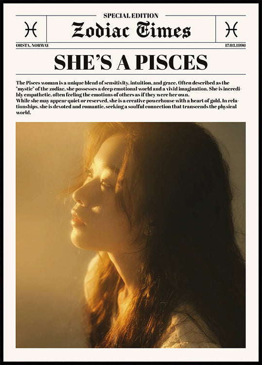 Zodiac Newspaper Personal Plakat
