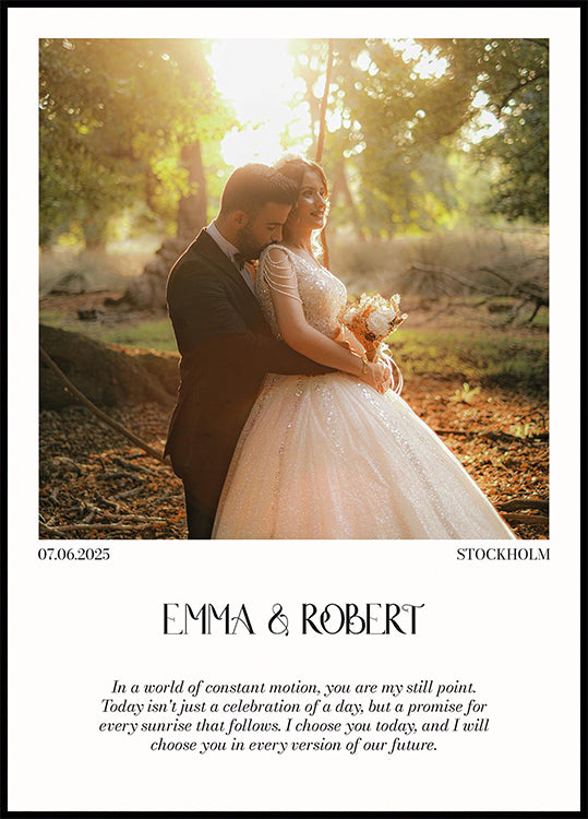 Our Wedding Photo Personal Plakat