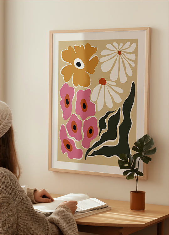70's Retro garden Plakat