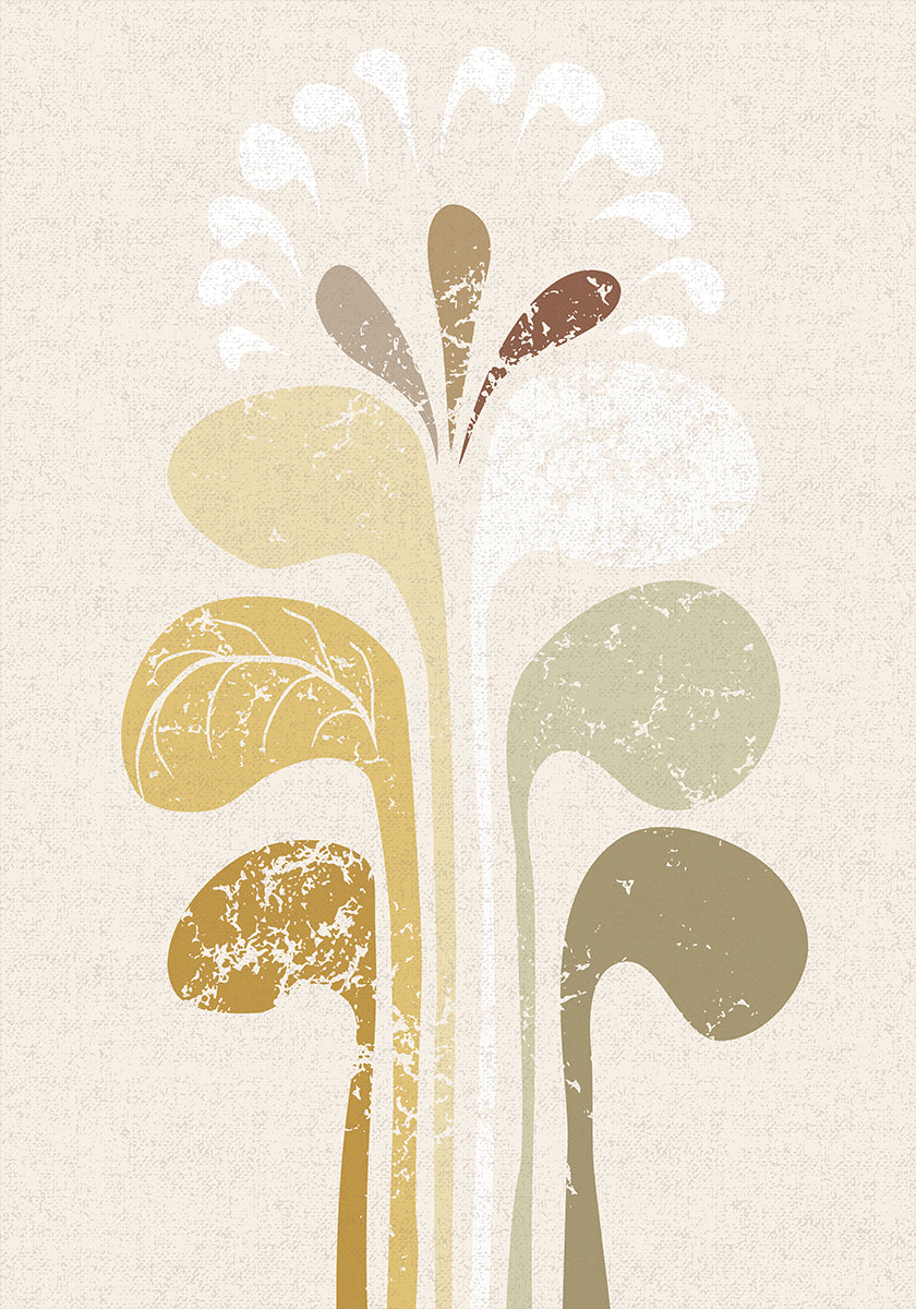 Abstract Paper Cut Composition Butter Yellow 5 Plakat