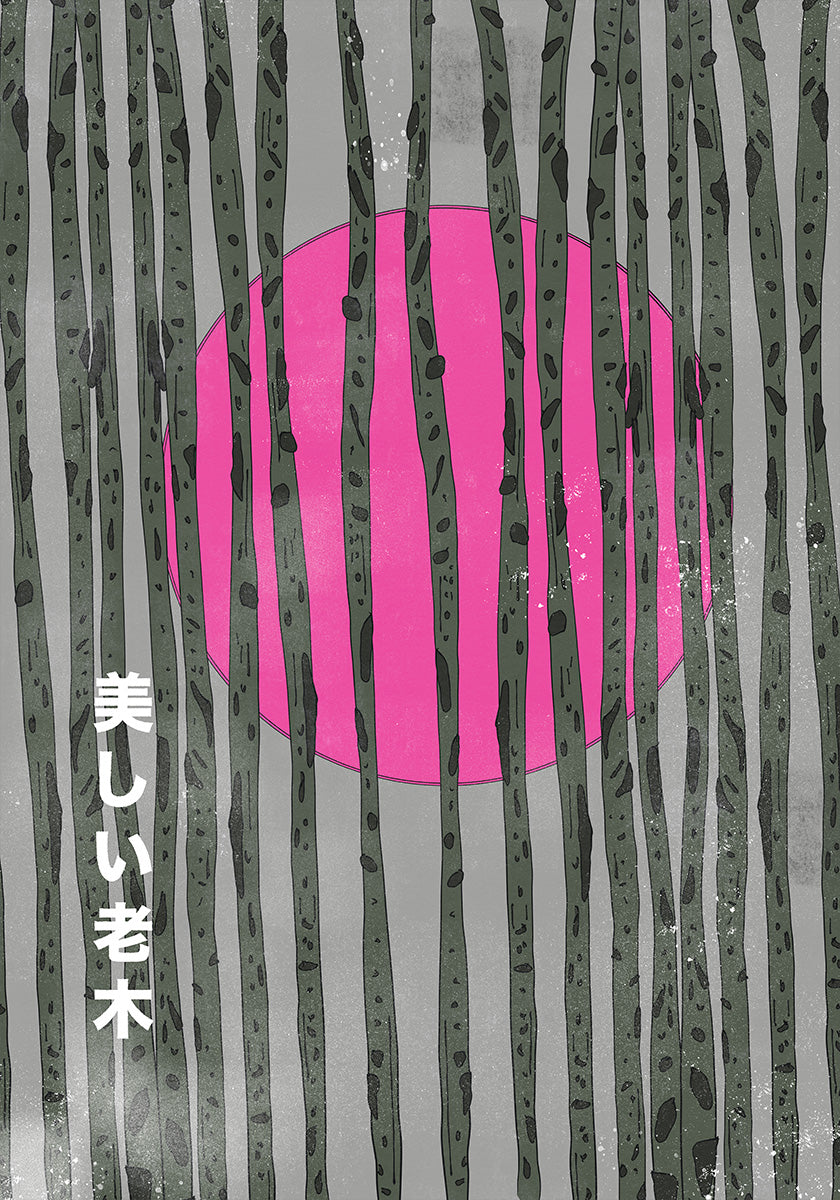 Bamboo Forest Beautiful Old Tree Plakat