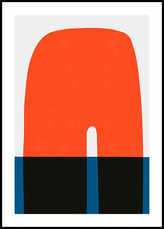 Blue and red 8 Plakat