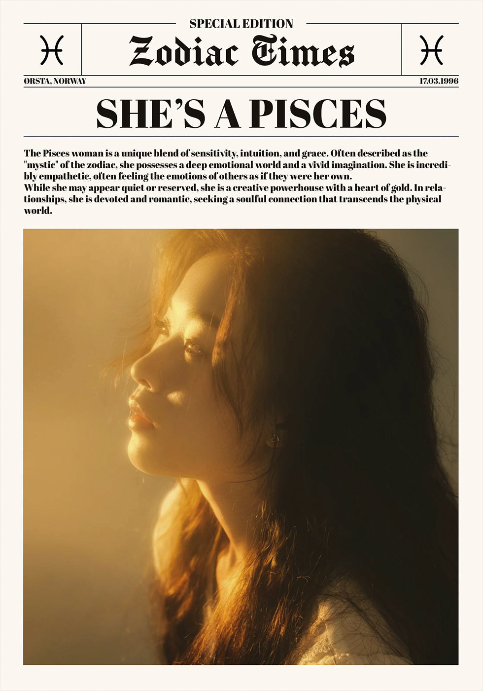 Zodiac Newspaper Personal Plakat