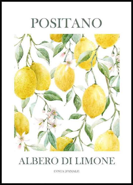 Positano Lemon Plakat - Posterbox.no