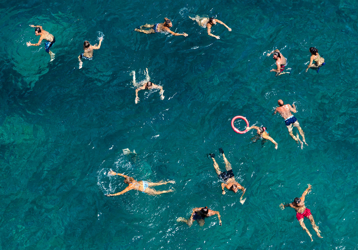 Blue water swim Plakat