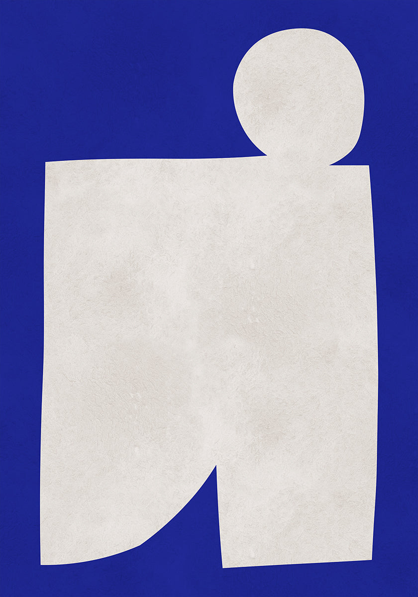 Blue and white art 2 Plakat