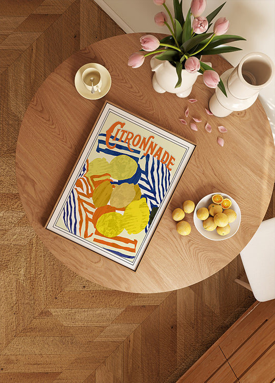 Citronnade Orange and Blue Plakat