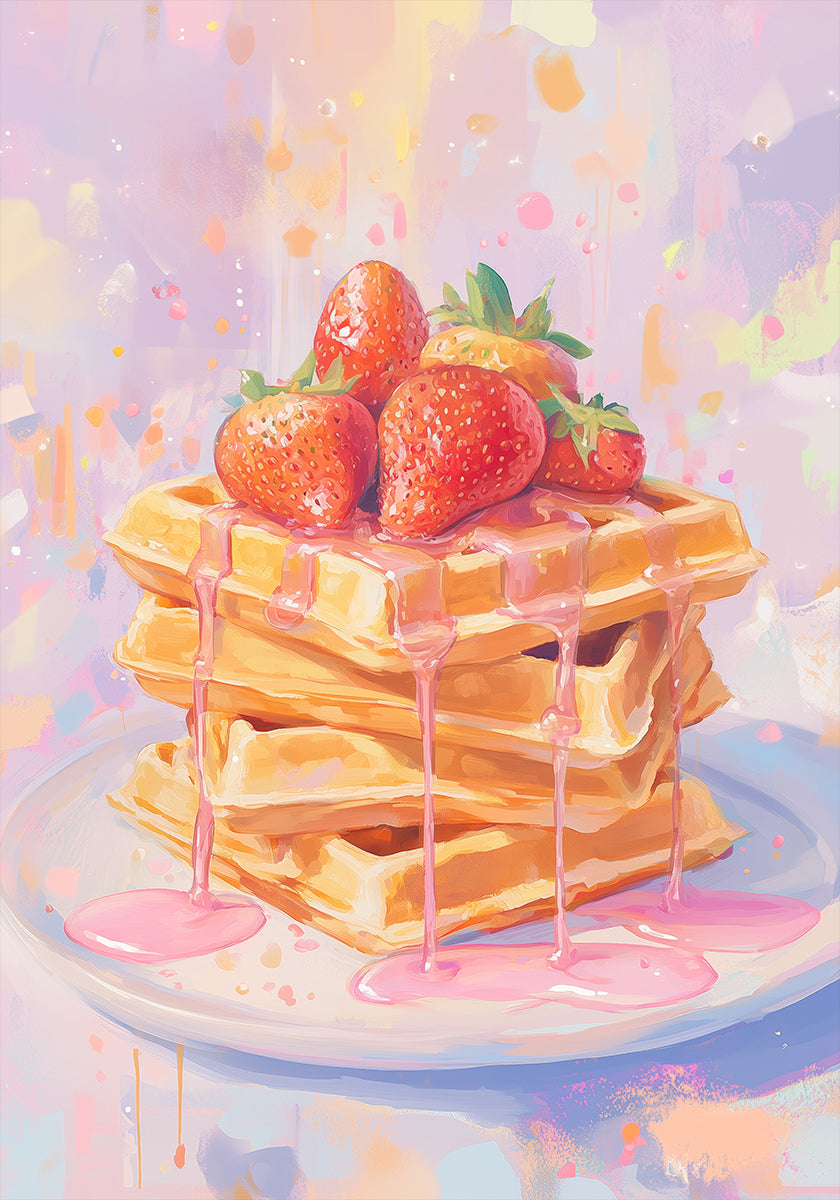 Strawberry on Waffles Plakat