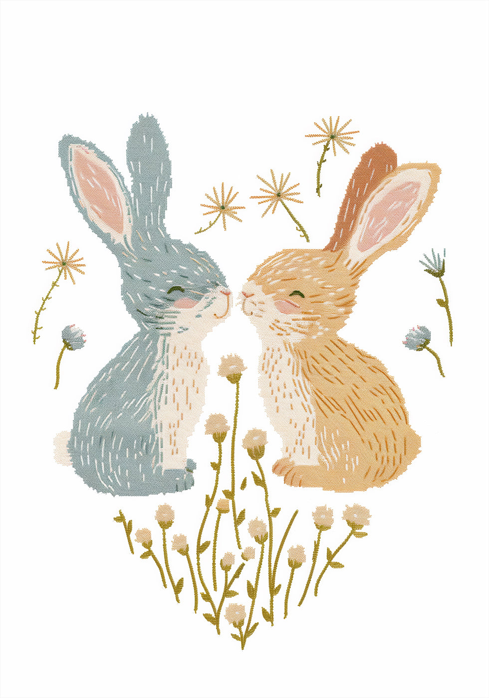 Kissing Bunnies Plakat