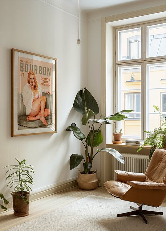 Babes of Bourbon Vol 7 Sexy Vintage Whiskey Pinup Girl Plakat