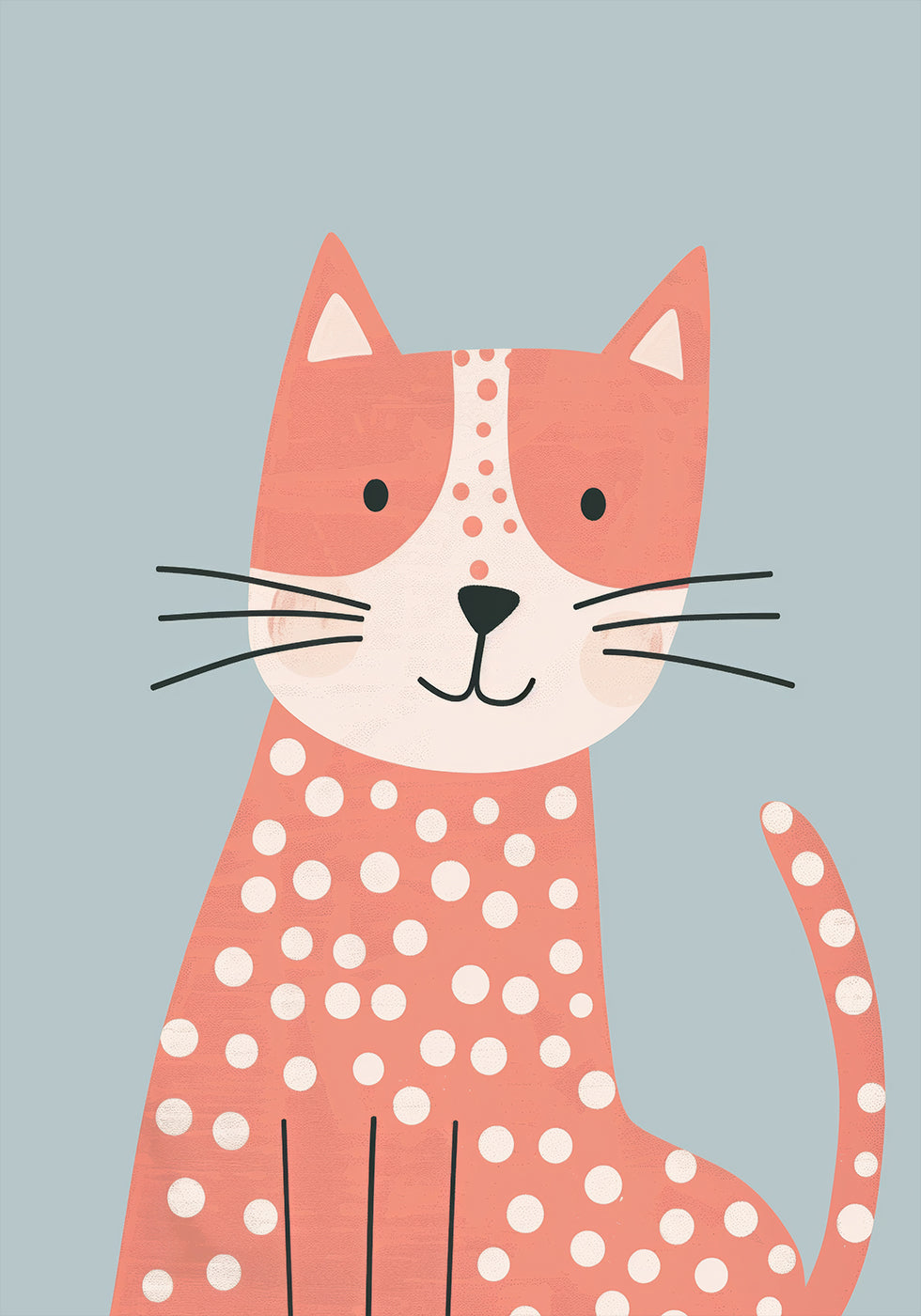 Polka Dot Cat Plakat