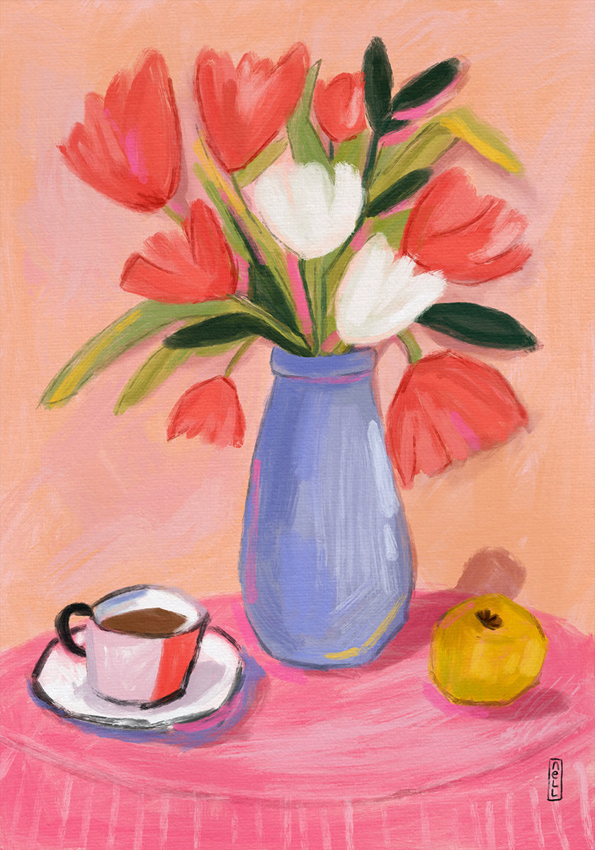 Coffee and Flowers Plakat