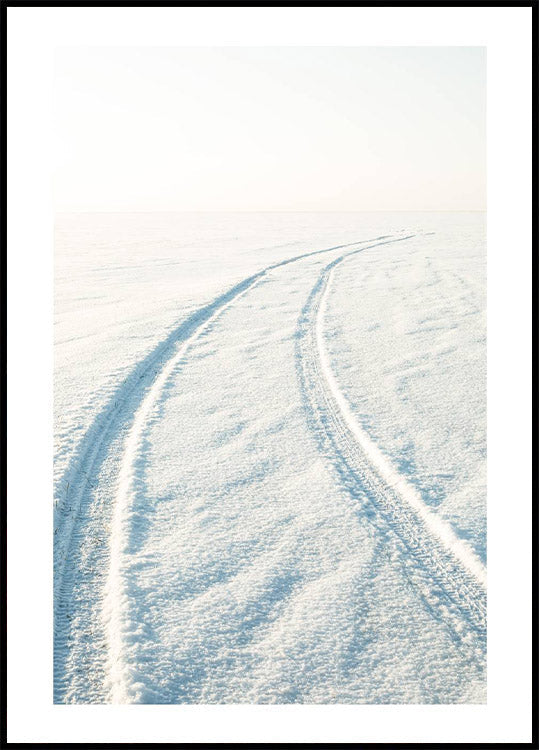 Desert Snow Tracks Plakat - Posterbox.no