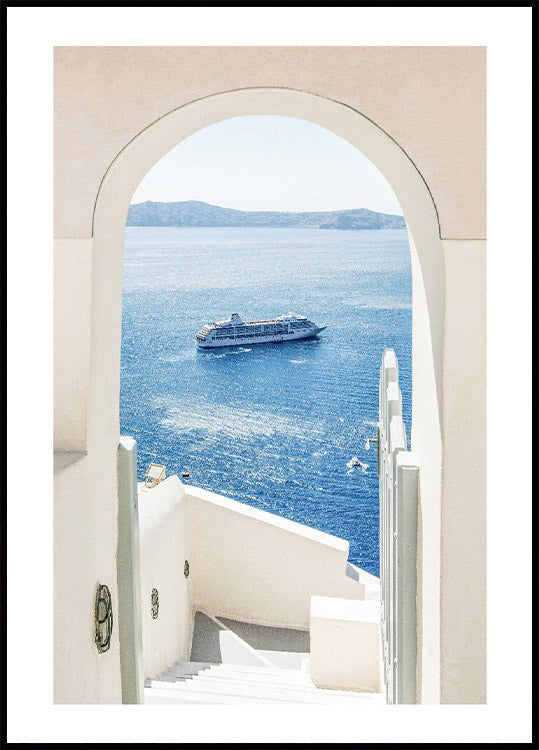 Greek Island View Summertime Plakat - Posterbox.no