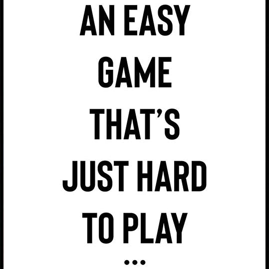 An Easy Game Plakat - Posterbox.no