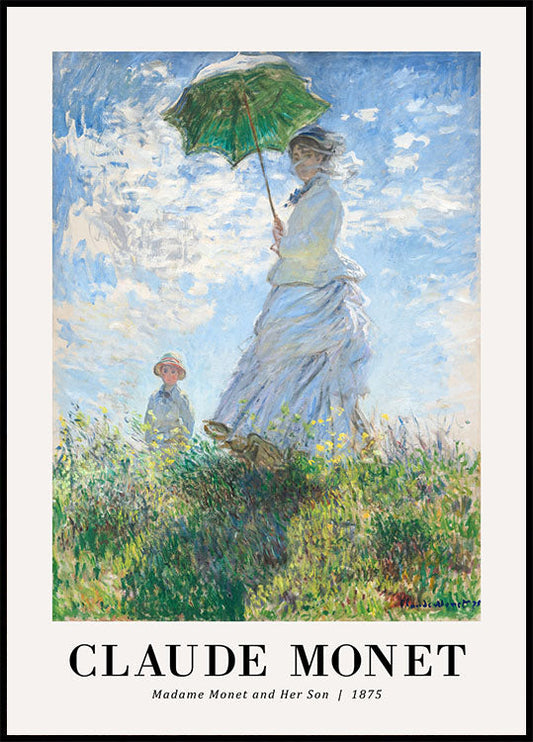 Madame Monet and Her Son 1875 Plakat by Claude Monet - Posterbox.no