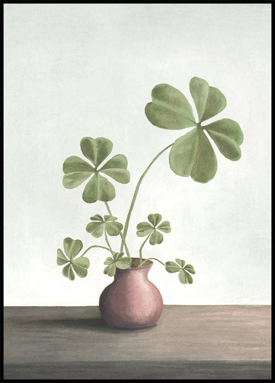 Four Leaf Clovers Luck Plakat - Posterbox.no