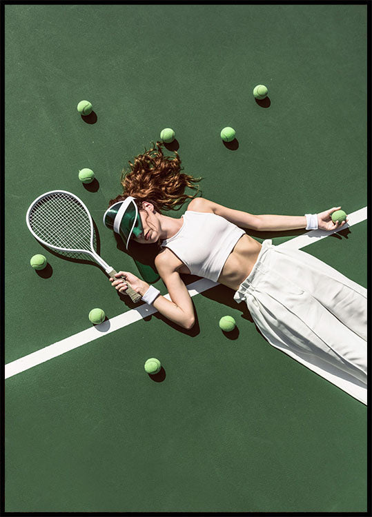 On the Tennis Court Plakat - Posterbox.no