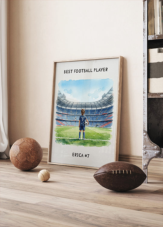Youth football Girl Personal Plakat