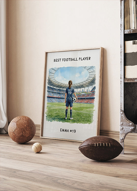 Youth football Girl Personal 2 Plakat