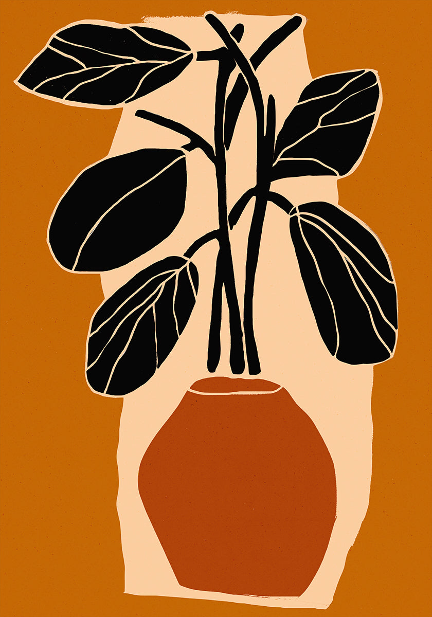 Bold Leaf Silhouette Plakat