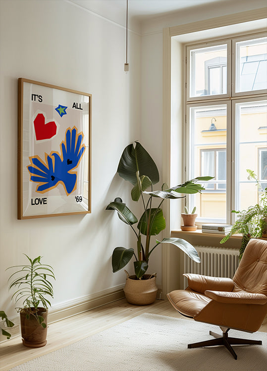 It's All Love '69 Bird Blue Plakat