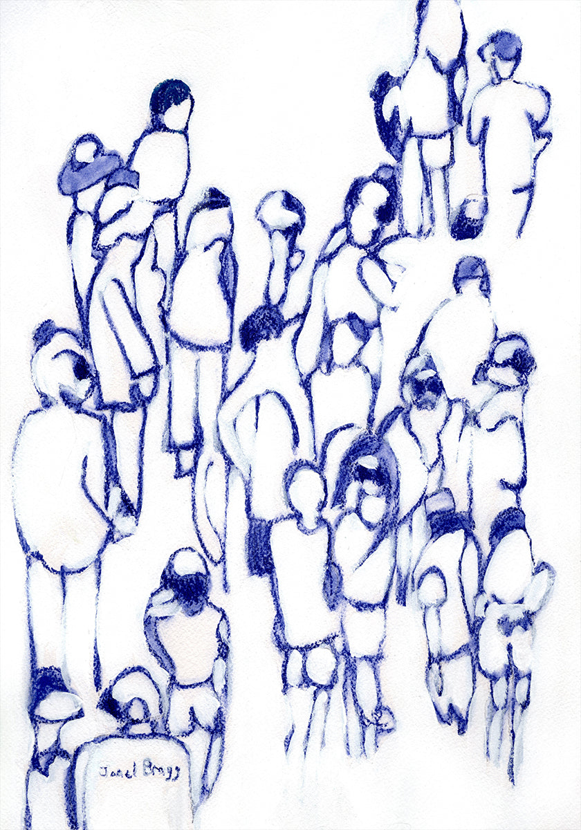 Crowd In Blue Plakat