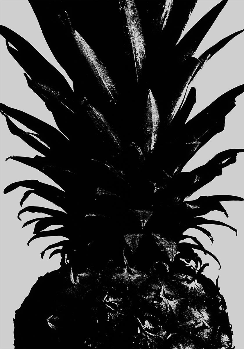 Pineapple bw Plakat