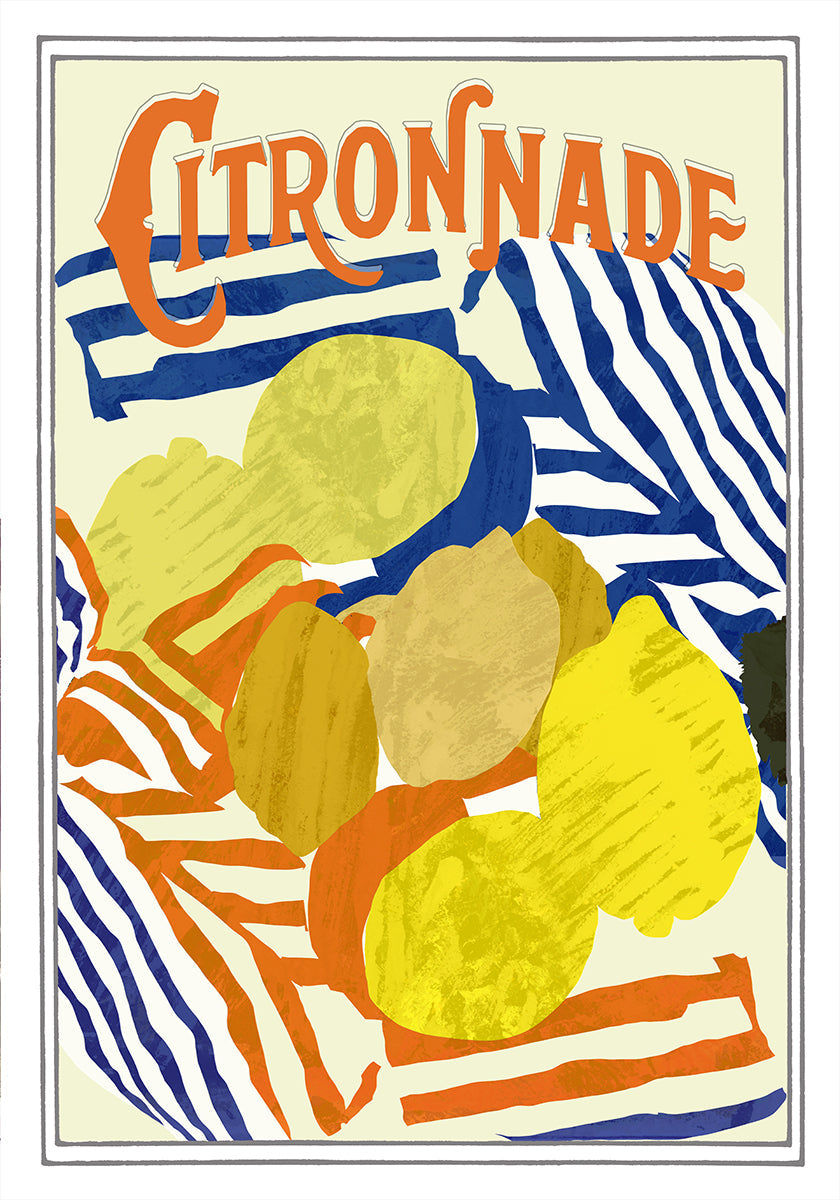 Citronnade Orange and Blue Plakat