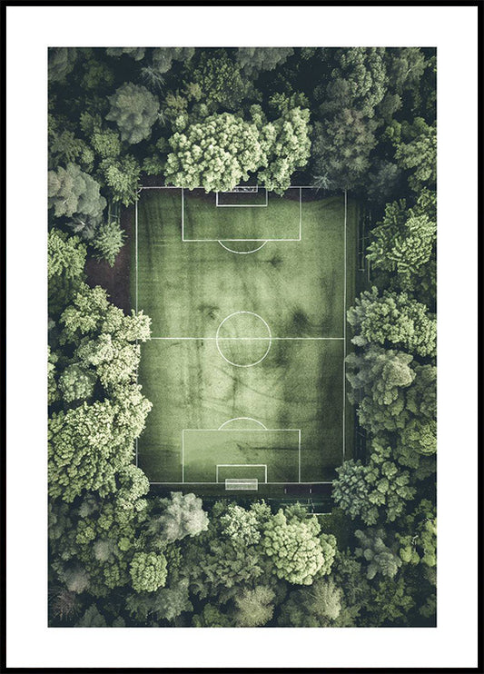 Green Soccer Pitch Plakat