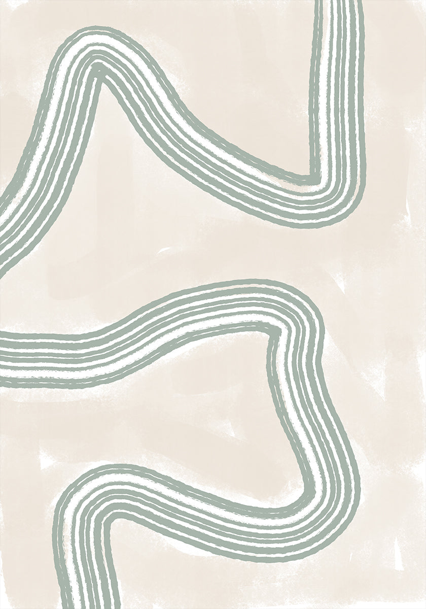 Curved Tranquility Plakat