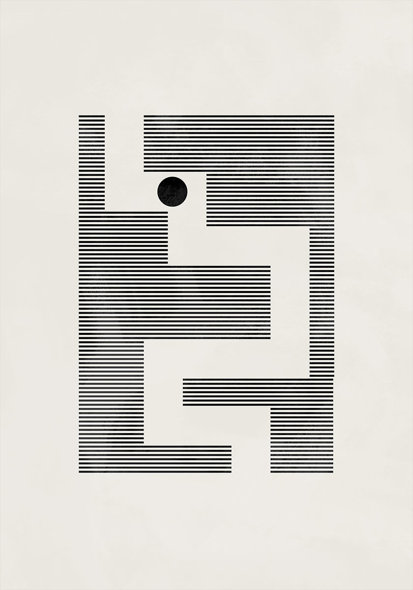 Minimalist maze Plakat