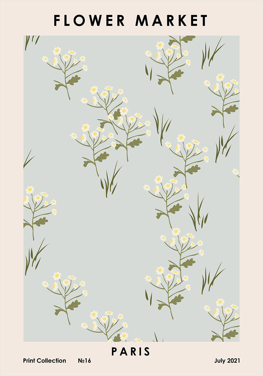 Flower Market Paris Plakat