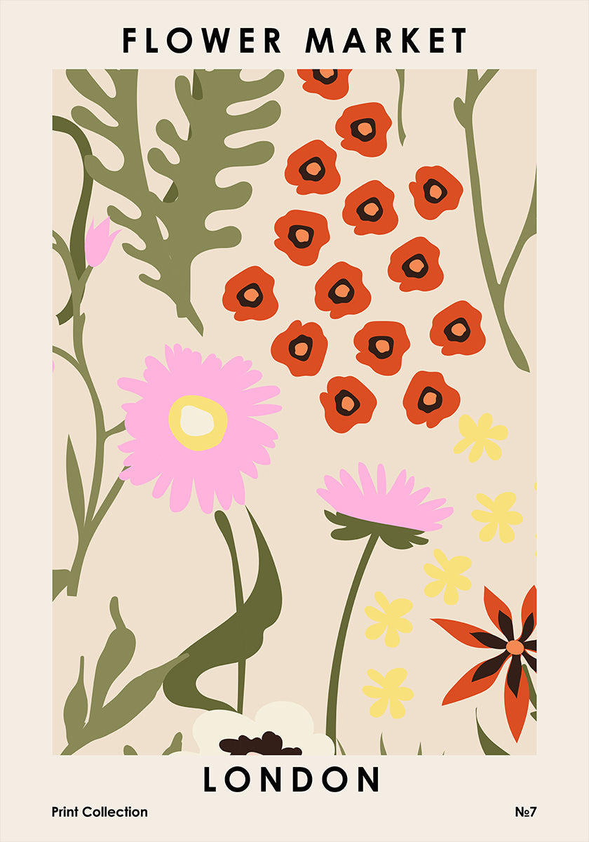 Flower Market London Plakat