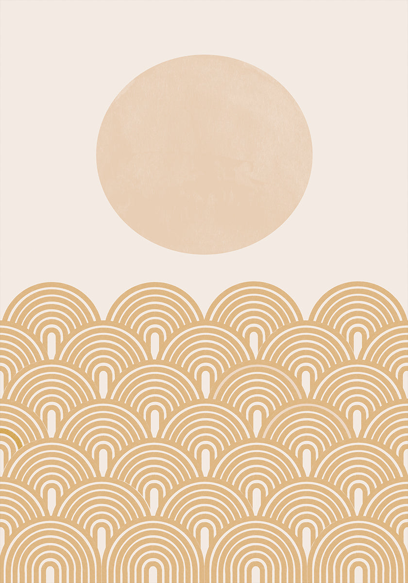 Golden Sun Waves Plakat